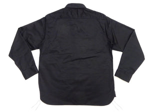 Buzz Rickson's Men's Herringbone Work Shirt, High-Density Cotton Long-Sleeve Button-Up Shirt, Made in Japan (BR29390 119 Black)