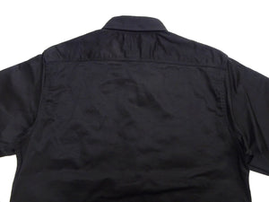 Buzz Rickson's Men's Herringbone Work Shirt, High-Density Cotton Long-Sleeve Button-Up Shirt, Made in Japan (BR29390 119 Black)