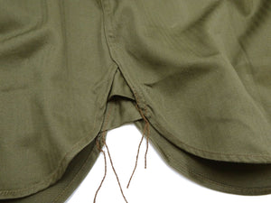 Buzz Rickson Herringbone Shirt Men's Casual Long Sleeve Plain HBT Button Up Work Shirt BR29390 149 Olive