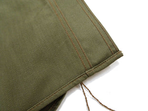 Buzz Rickson's Men's Herringbone Work Shirt, High-Density Cotton Long-Sleeve Button-Up Shirt, Made in Japan (BR29390 149 Olive)
