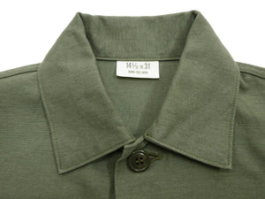 Buzz Rickson Men's U.S. Army OG-107 Utility Shirt with Patches (Relaxed Fit) - John Lennon Model Reproduction - Made in Japan (BR29586 Olive)