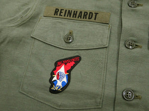 Buzz Rickson Men's U.S. Army OG-107 Utility Shirt with Patches (Relaxed Fit) - John Lennon Model Reproduction - Made in Japan (BR29586 Olive)