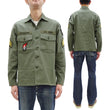 Load image into Gallery viewer, Buzz Rickson Men&#39;s U.S. Army OG-107 Utility Shirt with Patches (Relaxed Fit) - John Lennon Model Reproduction - Made in Japan (BR29586 Olive)
