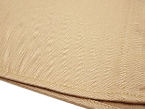 Buzz Rickson Herringbone Work Shirt - Men's Casual Military-Inspired Solid HBT Short-Sleeve Button-Up Shirt BR39530 133) Beige