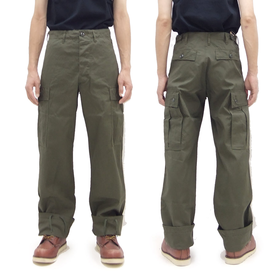 Buzz Rickson Cargo Pants Men's Reproduction of US Army Vietnam Tropical Jungle Trouser BR40927 Olive