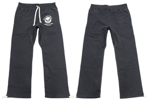 Buzz Rickson's Men's Sweatpants with U.S. Air Force Logo Print, No-Outseam Construction, Drawstring Waist and Hems, Straight-Leg Fit, Made in Japan (BR40973 119 Faded Black)