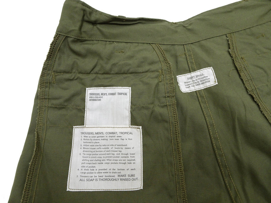 Buzz Rickson Cargo Pants with Loose-Fit Straight Wide-Leg Men's Reproduction of US Army Vietnam Tropical Jungle Trouser BR42500 Olive