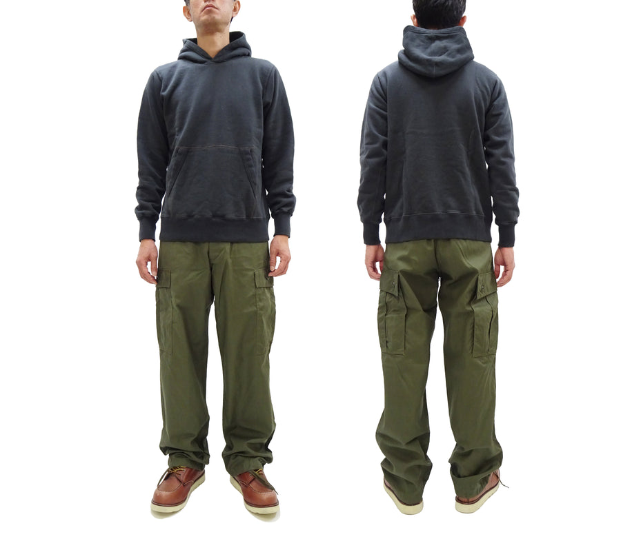 Buzz Rickson Cargo Pants with Loose-Fit Straight Wide-Leg Men's Reproduction of US Army Vietnam Tropical Jungle Trouser BR42500 Olive