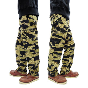 Buzz Rickson Cargo Pants Men's Relaxed-Fit U.S. Military Gold Tiger Stripr Camouflage Trousers BR42502