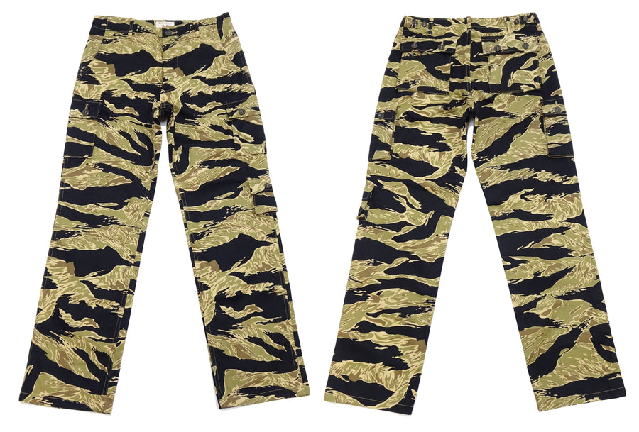 Buzz Rickson Cargo Pants Men's Relaxed-Fit U.S. Military Gold Tiger Stripr Camouflage Trousers BR42502