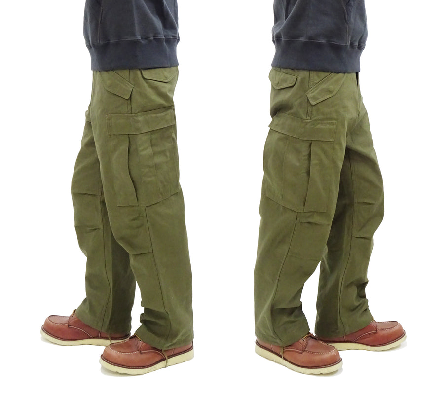 Buzz Rickson Baggy Cargo Pants Men's Reproduction of US Army Korean War M-1951 Field Trousers BR42529 Olive