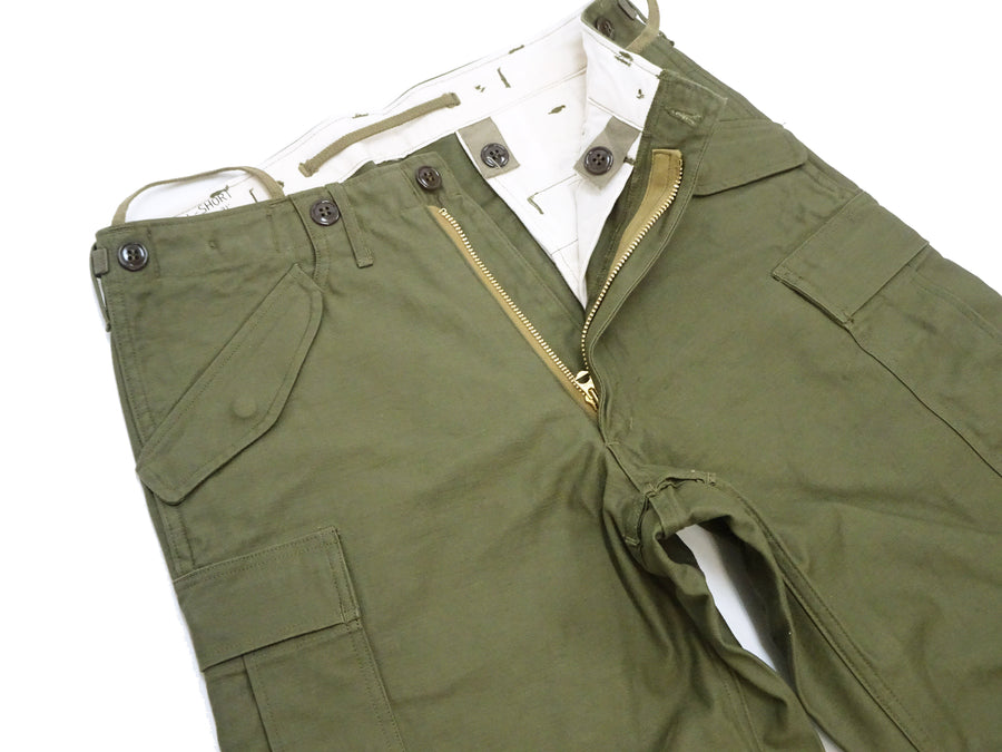 Buzz Rickson Baggy Cargo Pants Men's Reproduction of US Army Korean War M-1951 Field Trousers BR42529 Olive