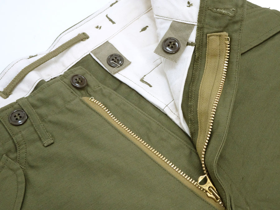 Buzz Rickson Baggy Cargo Pants Men's Reproduction of US Army Korean War M-1951 Field Trousers BR42529 Olive