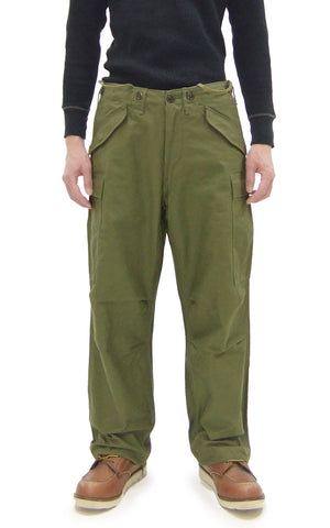 Buzz Rickson Baggy Cargo Pants Men's Reproduction of US Army Korean War M-1951 Field Trousers BR42529 Olive