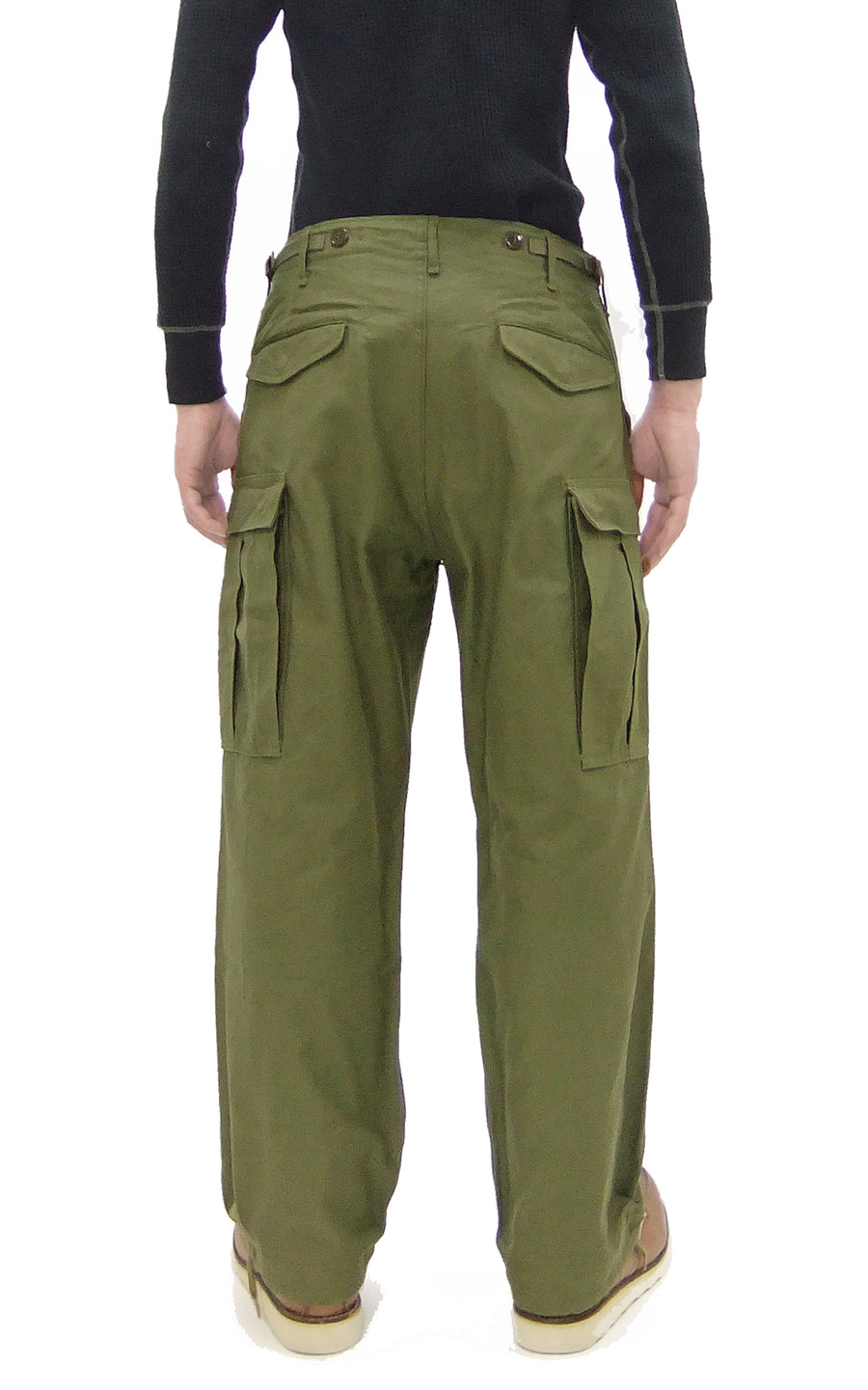 Buzz Rickson Baggy Cargo Pants Men's Reproduction of US Army Korean War M-1951 Field Trousers BR42529 Olive