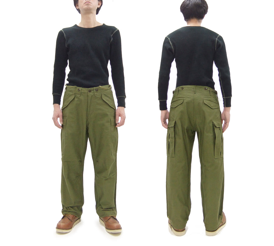 Buzz Rickson Baggy Cargo Pants Men's Reproduction of US Army Korean War M-1951 Field Trousers BR42529 Olive