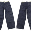 Load image into Gallery viewer, Buzz Rickson Men&#39;s Denim M-51 Field Trousers - Military-Inspired Baggy Cargo Pants in Indigo Denim - Made in Japan (BR42586 421A One Wash)
