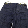 Load image into Gallery viewer, Buzz Rickson Men&#39;s Denim M-51 Field Trousers - Military-Inspired Baggy Cargo Pants in Indigo Denim - Made in Japan (BR42586 421A One Wash)
