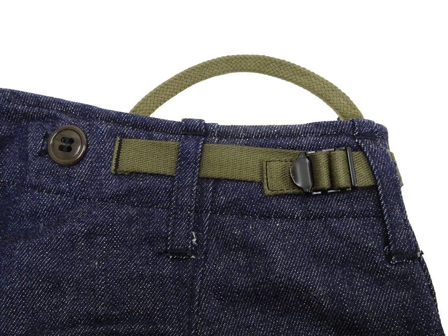 Buzz Rickson Men's Denim M-51 Field Trousers - Military-Inspired Baggy Cargo Pants in Indigo Denim - Made in Japan (BR42586 421A One Wash)