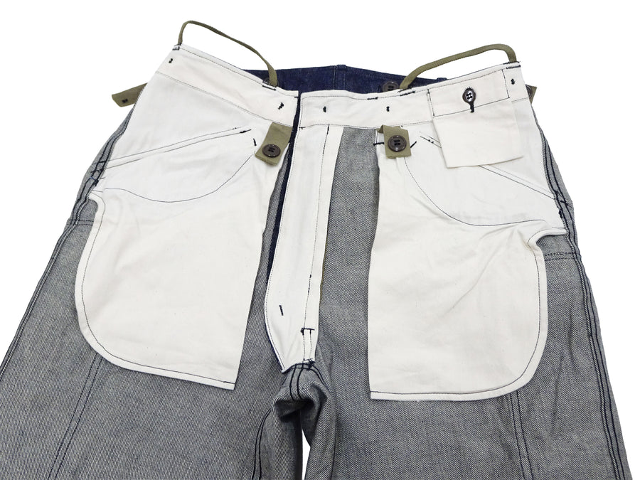 Buzz Rickson Men's Denim M-51 Field Trousers - Military-Inspired Baggy Cargo Pants in Indigo Denim - Made in Japan (BR42586 421A One Wash)