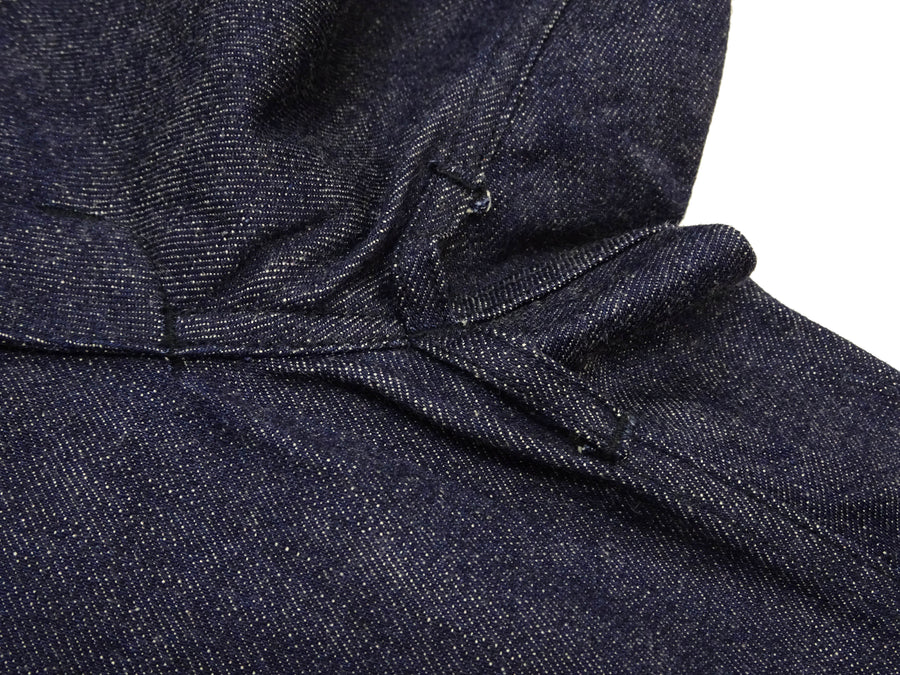 Buzz Rickson Men's Denim M-51 Field Trousers - Military-Inspired Baggy Cargo Pants in Indigo Denim - Made in Japan (BR42586 421A One Wash)