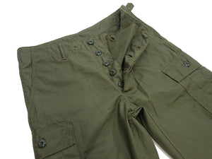 Buzz Rickson Men's Cargo Shorts - Reproduction of Civilian Reinterpretation of U.S. Army Vietnam Tropical Jungle Fatigue Trousers BR52550 Olive