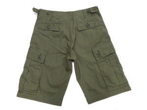 Buzz Rickson Men's Cargo Shorts - Reproduction of Civilian Reinterpretation of U.S. Army Vietnam Tropical Jungle Fatigue Trousers BR52550 Olive