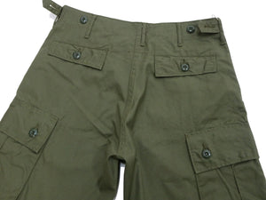 Buzz Rickson Men's Cargo Shorts - Reproduction of Civilian Reinterpretation of U.S. Army Vietnam Tropical Jungle Fatigue Trousers BR52550 Olive
