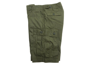 Buzz Rickson Men's Cargo Shorts - Reproduction of Civilian Reinterpretation of U.S. Army Vietnam Tropical Jungle Fatigue Trousers BR52550 Olive