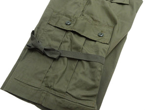 Buzz Rickson Men's Cargo Shorts - Reproduction of Civilian Reinterpretation of U.S. Army Vietnam Tropical Jungle Fatigue Trousers BR52550 Olive