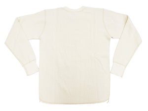Buzz Rickson Waffle-Knit Thermal T-Shirt Men's Casual Long Sleeve Plain Crew Neck Waffle Tee BR63755 109 Natural