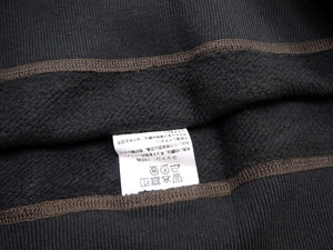 Buzz Rickson's Men's Set-In Crew Neck Sweatshirt, Tubular Body, V-Gusset, 100% Cotton Brushed-Back Fleece, Made in Japan (BR65622 119 Faded Black)