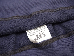 Buzz Rickson's Men's Set-In Crew Neck Sweatshirt, Tubular Body, V-Gusset, 100% Cotton Brushed-Back Fleece, Made in Japan (BR65622 128 Navy)