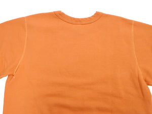 Buzz Rickson's Men's Set-In Crew Neck Sweatshirt, Tubular Body, V-Gusset, 100% Cotton Brushed-Back Fleece, Made in Japan (BR65622 159 Orange)
