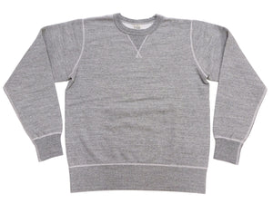 Buzz Rickson's Men's Set-In Crew Neck Sweatshirt, Tubular Body, V-Gusset, 100% Cotton Brushed-Back Fleece, Made in Japan (BR65622 113 Heather Gray)