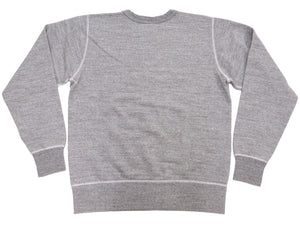 Buzz Rickson's Men's Set-In Crew Neck Sweatshirt, Tubular Body, V-Gusset, 100% Cotton Brushed-Back Fleece, Made in Japan (BR65622 113 Heather Gray)