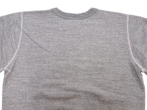 Buzz Rickson's Men's Set-In Crew Neck Sweatshirt, Tubular Body, V-Gusset, 100% Cotton Brushed-Back Fleece, Made in Japan (BR65622 113 Heather Gray)