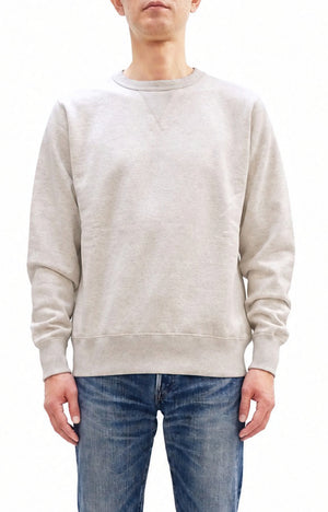 Buzz Rickson's Men's Set-In Crew Neck Sweatshirt, Tubular Body, V-Gusset, 100% Cotton Brushed-Back Fleece, Made in Japan (BR65622 131 Oatmeal)
