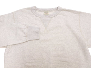 Buzz Rickson's Men's Set-In Crew Neck Sweatshirt, Tubular Body, V-Gusset, 100% Cotton Brushed-Back Fleece, Made in Japan (BR65622 131 Oatmeal)
