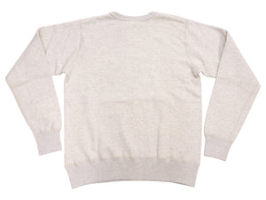 Buzz Rickson's Men's Set-In Crew Neck Sweatshirt, Tubular Body, V-Gusset, 100% Cotton Brushed-Back Fleece, Made in Japan (BR65622 131 Oatmeal)