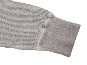 Buzz Rickson's Men's Vintage-Inspired Long-Sleeve Thermal Henley T-Shirt, 100% Cotton Waffle Knit, Three-Button Placket, Four-Needle Flatseams, Made in Japan (BR68130 113 Heather Gray)