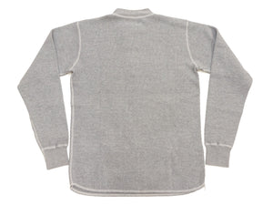 Buzz Rickson's Men's Vintage-Inspired Long-Sleeve Thermal Henley T-Shirt, 100% Cotton Waffle Knit, Three-Button Placket, Four-Needle Flatseams, Made in Japan (BR68130 113 Heather Gray)