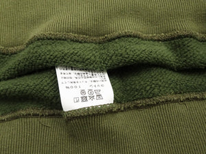 Buzz Rickson's Men's Plain Pullover Hoodie, Medium-Weight Brushed-Back Cotton Hooded Sweatshirt, Tubular Body, Made in Japan (BR68914 149 Olive)