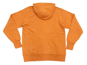 Buzz Rickson's Men's Plain Pullover Hoodie, Medium-Weight Brushed-Back Cotton Hooded Sweatshirt, Tubular Body, Made in Japan (BR68914 159 Orange)