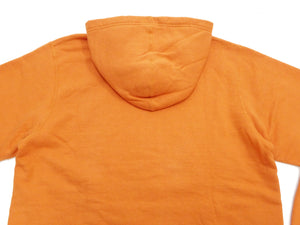 Buzz Rickson's Men's Plain Pullover Hoodie, Medium-Weight Brushed-Back Cotton Hooded Sweatshirt, Tubular Body, Made in Japan (BR68914 159 Orange)