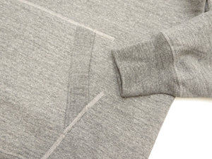 Buzz Rickson's Men's Plain Pullover Hoodie, Medium-Weight Brushed-Back Cotton Hooded Sweatshirt, Tubular Body, Made in Japan (BR68914 113 Heather Gray)