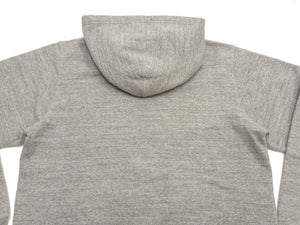 Buzz Rickson's Men's Plain Pullover Hoodie, Medium-Weight Brushed-Back Cotton Hooded Sweatshirt, Tubular Body, Made in Japan (BR68914 113 Heather Gray)
