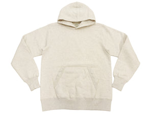 Buzz Rickson's Men's Plain Pullover Hoodie, Medium-Weight Brushed-Back Cotton Hooded Sweatshirt, Tubular Body, Made in Japan (BR68914 131 Oatmeal)