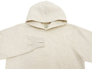 Buzz Rickson's Men's Plain Pullover Hoodie, Medium-Weight Brushed-Back Cotton Hooded Sweatshirt, Tubular Body, Made in Japan (BR68914 131 Oatmeal)