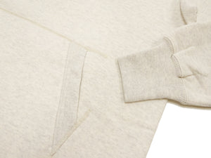 Buzz Rickson's Men's Plain Pullover Hoodie, Medium-Weight Brushed-Back Cotton Hooded Sweatshirt, Tubular Body, Made in Japan (BR68914 131 Oatmeal)